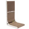 Indoor L Shaped Cat Scratcher with Cat Interactive Toy Cardboard 23.62in High Lounge Bed
