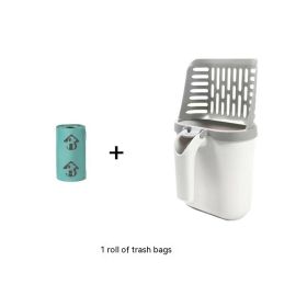 New Portable Cat Litter Scoop Plastic Integrated Combination (Option: B Gray-Boxed)
