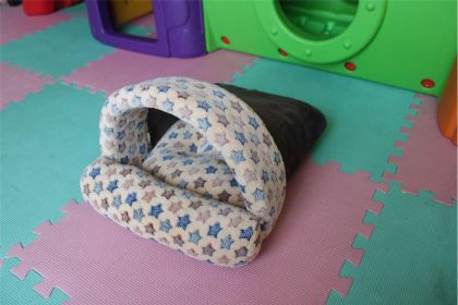 Half Round Tent Dog House For Warmth (Option: Light Brown Five Stars-L)