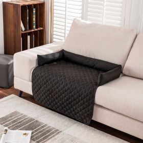 Anti-dirty Waterproof Pet Mat Ultrasonic Cotton Dog (Option: Black-90x135)