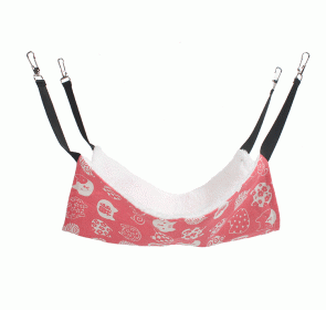 Breathable Fleece Hook Pet Hammock Supplies (Option: Red-L)