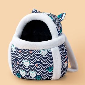 Animal-shaped Pet Diaper Bag Off-shoulder Bag Kitten Puppy Portable Cat Bag Pet Backpack (Option: Japanese Corrugated Hand Bag-Medium)