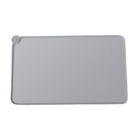 Factory Direct Sales Car Silicone Pet Placemat Dogs And Cats Pet Waterproof Non-slip Insulation Mat Pet Supplies (Option: Thin 48x30cm-Gray)
