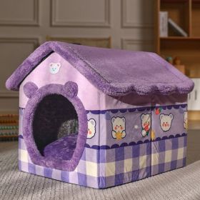 All Season Universal Removable And Washable Warm Pet Products In Winter (Option: Purple-M)