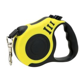 Cat Traction Rope Belt Dogs Walking Automatic Flexible Dog Leash (Color: Yellow)