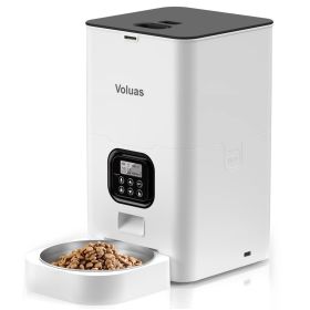 Household Pet Intelligent Automatic Double Meal Feeder (Option: 4L white opaque-US)