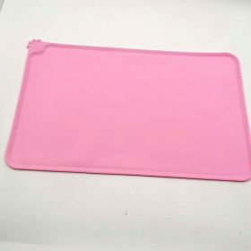 Factory Direct Sales Car Silicone Pet Placemat Dogs And Cats Pet Waterproof Non-slip Insulation Mat Pet Supplies (Option: Large 55x38cm-Pink)