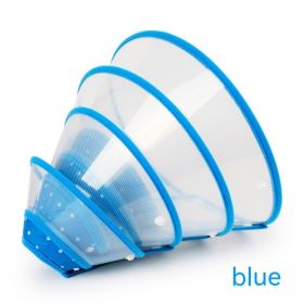 Anti-bite Protective Cover Color Soft Edge Beauty Cover Postoperative Protective Pet Anti-bite Circle (Option: Blue-XL)