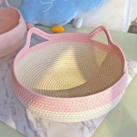 Four Seasons Universal Rattan Cat Nest (Option: Pink Bare Nest-L)