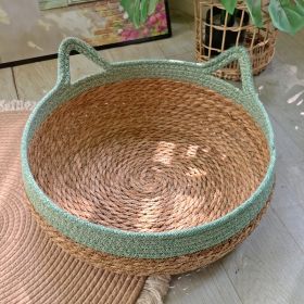 Four Seasons Universal Rattan Cat Nest (Option: Green Bare Nest-L)